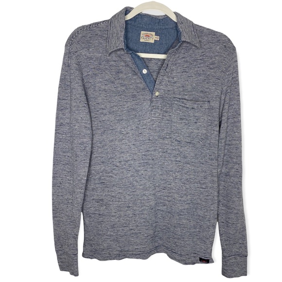 Faherty Collared Pullover Long Sleeve Top Sz XS - Picture 1 of 11